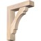 Ekena Millwork Olympic Block Smooth Bracket w/ Offset Brace, Douglas Fir, 5 1/2"W x 22"D x 26"H BKT0604X22X26OLY05SDF - alternate 1